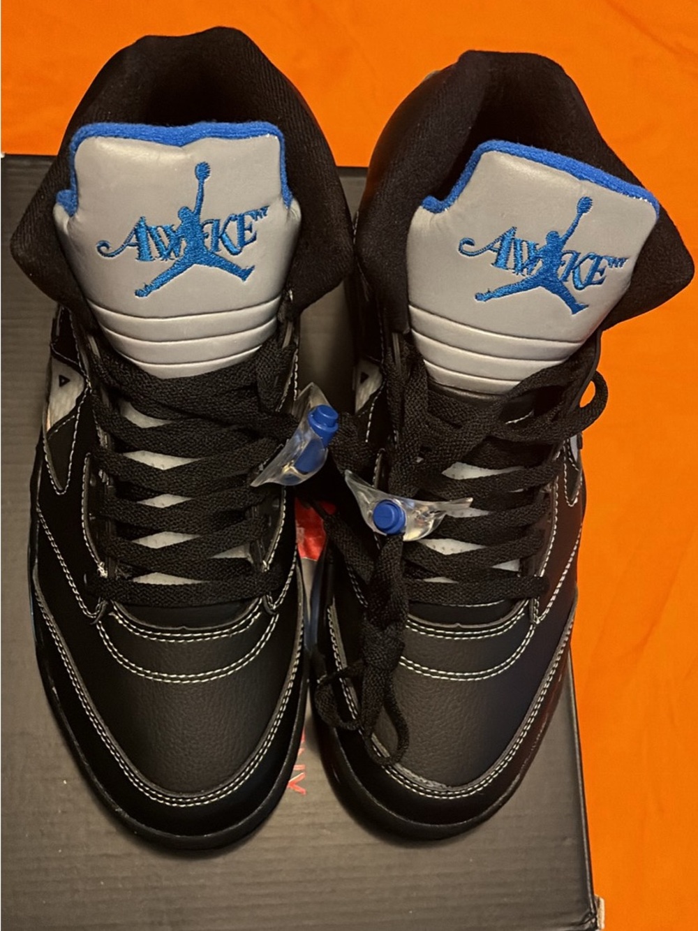 Awake Black and Blue High-Top Sneakers